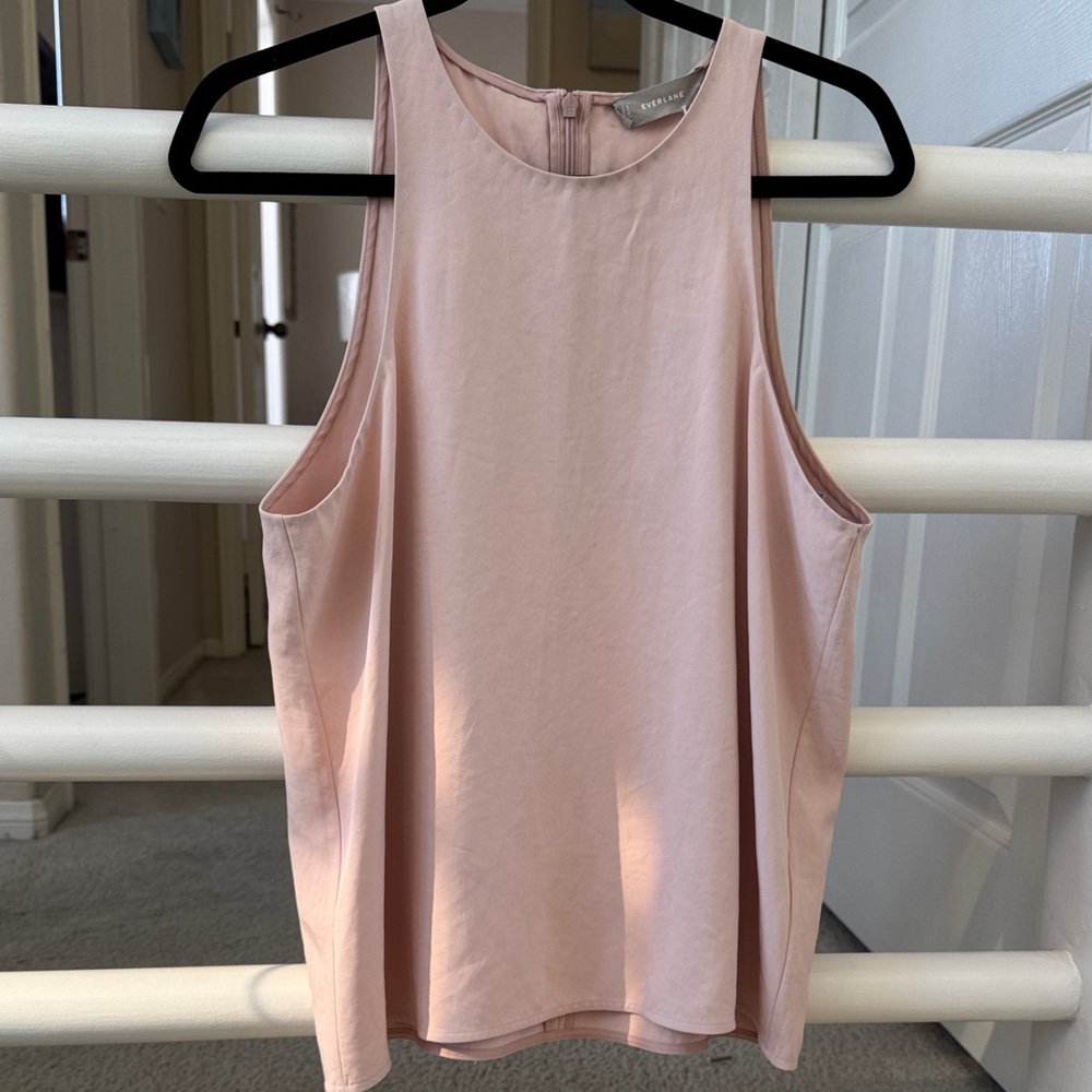 Everlane Go Weave High Neck Pink Sleeveless Tank Top SZ 10 NWT